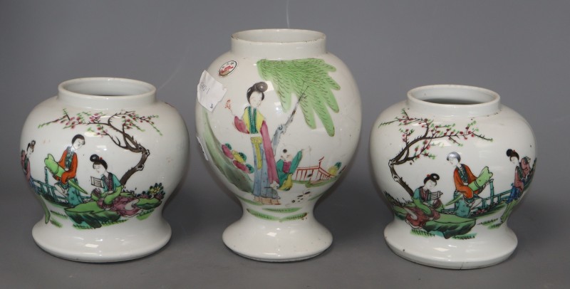 Three mid 20th century Chinese vases